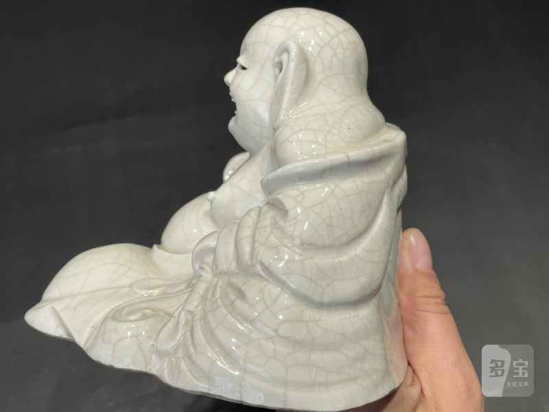 十八世纪 德化窑弥勒佛塑像（带老座） - 图5